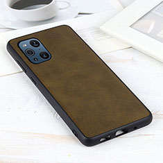 Coque Luxe Cuir Housse Etui S01D pour Oppo Find X3 5G Vert