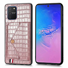 Coque Luxe Cuir Housse Etui S01D pour Samsung Galaxy A91 Or Rose