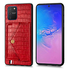 Coque Luxe Cuir Housse Etui S01D pour Samsung Galaxy A91 Rouge