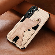 Coque Luxe Cuir Housse Etui S01D pour Samsung Galaxy S23 5G Or