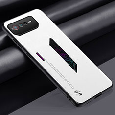 Coque Luxe Cuir Housse Etui S02 pour Asus ROG Phone 6 Pro Blanc