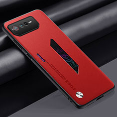 Coque Luxe Cuir Housse Etui S02 pour Asus ROG Phone 6 Pro Rouge