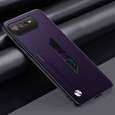 Coque Luxe Cuir Housse Etui S02 pour Asus ROG Phone 6 Pro Violet