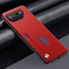 Coque Luxe Cuir Housse Etui S02 pour Asus ROG Phone 7 Pro Rouge