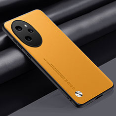 Coque Luxe Cuir Housse Etui S02 pour Huawei Honor 100 Pro 5G Jaune