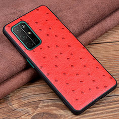 Coque Luxe Cuir Housse Etui S02 pour Huawei Honor 30S Rouge