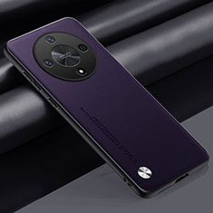 Coque Luxe Cuir Housse Etui S02 pour Huawei Honor Magic6 Lite 5G Violet