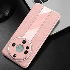 Coque Luxe Cuir Housse Etui S02 pour Huawei Mate 60 Rose
