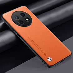 Coque Luxe Cuir Housse Etui S02 pour Huawei Nova Y91 Orange