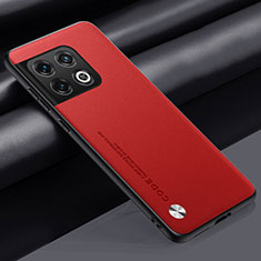 Coque Luxe Cuir Housse Etui S02 pour OnePlus 10 Pro 5G Rouge
