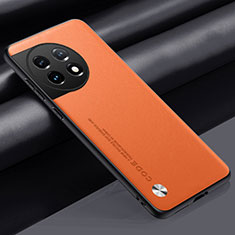 Coque Luxe Cuir Housse Etui S02 pour OnePlus 11 5G Orange