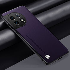 Coque Luxe Cuir Housse Etui S02 pour OnePlus 11 5G Violet