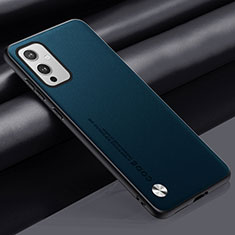 Coque Luxe Cuir Housse Etui S02 pour OnePlus 9 5G Cyan