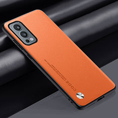Coque Luxe Cuir Housse Etui S02 pour OnePlus Nord 2 5G Orange