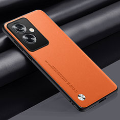 Coque Luxe Cuir Housse Etui S02 pour Oppo A2 5G Orange