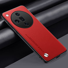 Coque Luxe Cuir Housse Etui S02 pour Oppo Find X7 5G Rouge