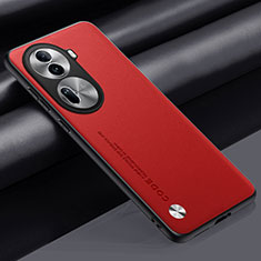 Coque Luxe Cuir Housse Etui S02 pour Oppo Reno11 Pro 5G Rouge