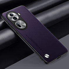 Coque Luxe Cuir Housse Etui S02 pour Oppo Reno11 Pro 5G Violet