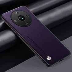 Coque Luxe Cuir Housse Etui S02 pour Realme 11 Pro+ Plus 5G Violet