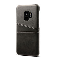 Coque Luxe Cuir Housse Etui S02 pour Samsung Galaxy S9 Noir