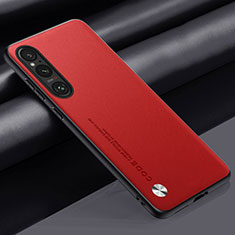 Coque Luxe Cuir Housse Etui S02 pour Sony Xperia 1 V Rouge