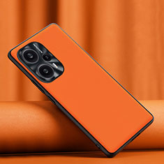 Coque Luxe Cuir Housse Etui S02 pour Xiaomi Poco F5 5G Orange