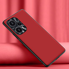 Coque Luxe Cuir Housse Etui S02 pour Xiaomi Poco F5 5G Rouge