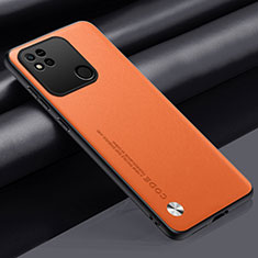Coque Luxe Cuir Housse Etui S02 pour Xiaomi Redmi 9 Activ Orange