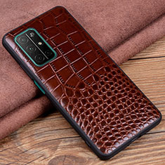 Coque Luxe Cuir Housse Etui S03 pour Huawei Honor 30S Marron