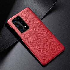 Coque Luxe Cuir Housse Etui S03 pour Huawei P40 Pro+ Plus Rouge