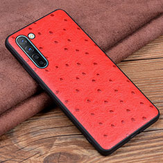 Coque Luxe Cuir Housse Etui S03 pour Oppo F15 Rouge