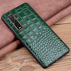Coque Luxe Cuir Housse Etui S03 pour Oppo Find X2 Pro Vert