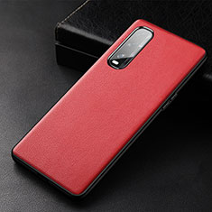 Coque Luxe Cuir Housse Etui S03 pour Oppo Find X2 Rouge