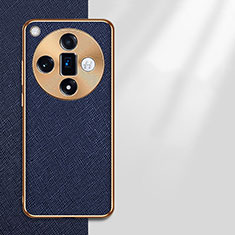 Coque Luxe Cuir Housse Etui S03 pour Oppo Find X7 5G Bleu