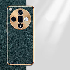 Coque Luxe Cuir Housse Etui S03 pour Oppo Find X7 Ultra 5G Vert