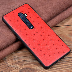 Coque Luxe Cuir Housse Etui S03 pour Oppo Reno2 Rouge