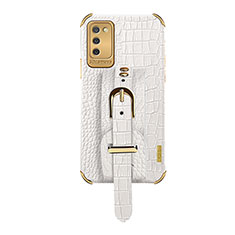 Coque Luxe Cuir Housse Etui S03 pour Samsung Galaxy A02s Blanc