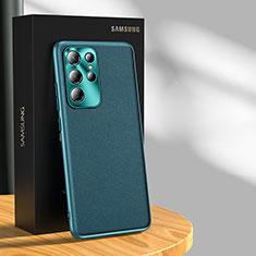 Coque Luxe Cuir Housse Etui S03 pour Samsung Galaxy S21 Ultra 5G Vert