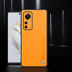 Coque Luxe Cuir Housse Etui S03 pour Xiaomi Mi 12T 5G Orange