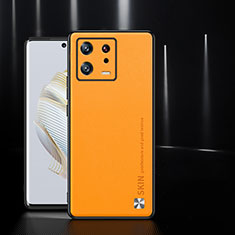 Coque Luxe Cuir Housse Etui S03 pour Xiaomi Mi 13 5G Orange