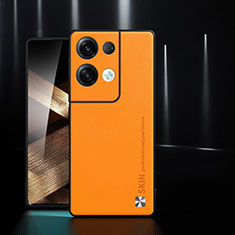 Coque Luxe Cuir Housse Etui S03 pour Xiaomi Redmi Note 13 Pro 5G Orange