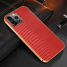 Coque Luxe Cuir Housse Etui S04 pour Apple iPhone 13 Pro Rouge