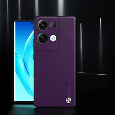 Coque Luxe Cuir Housse Etui S04 pour Oppo Reno8 Pro+ Plus 5G Violet