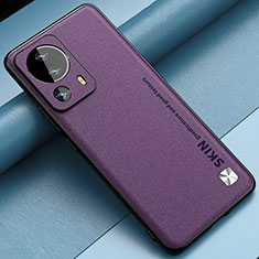 Coque Luxe Cuir Housse Etui S04 pour Xiaomi Mi 13 Lite 5G Violet
