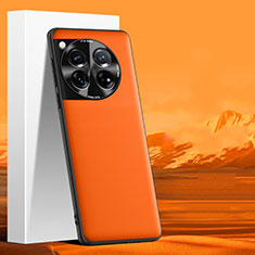 Coque Luxe Cuir Housse Etui S06 pour OnePlus 12 5G Orange