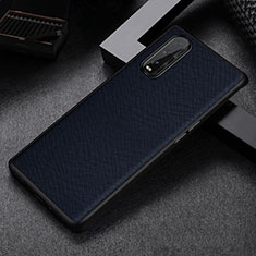 Coque Luxe Cuir Housse Etui S06 pour Oppo Find X2 Bleu