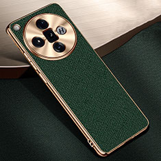 Coque Luxe Cuir Housse Etui S06 pour Oppo Find X7 5G Vert