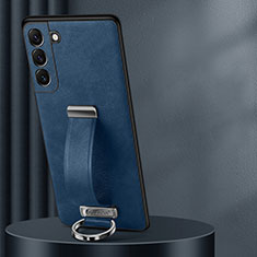 Coque Luxe Cuir Housse Etui S06 pour Samsung Galaxy S21 5G Bleu