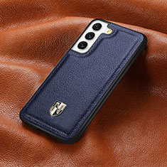 Coque Luxe Cuir Housse Etui S06D pour Samsung Galaxy S23 Plus 5G Bleu