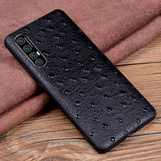 Coque Luxe Cuir Housse Etui S07 pour Oppo Find X2 Neo Noir